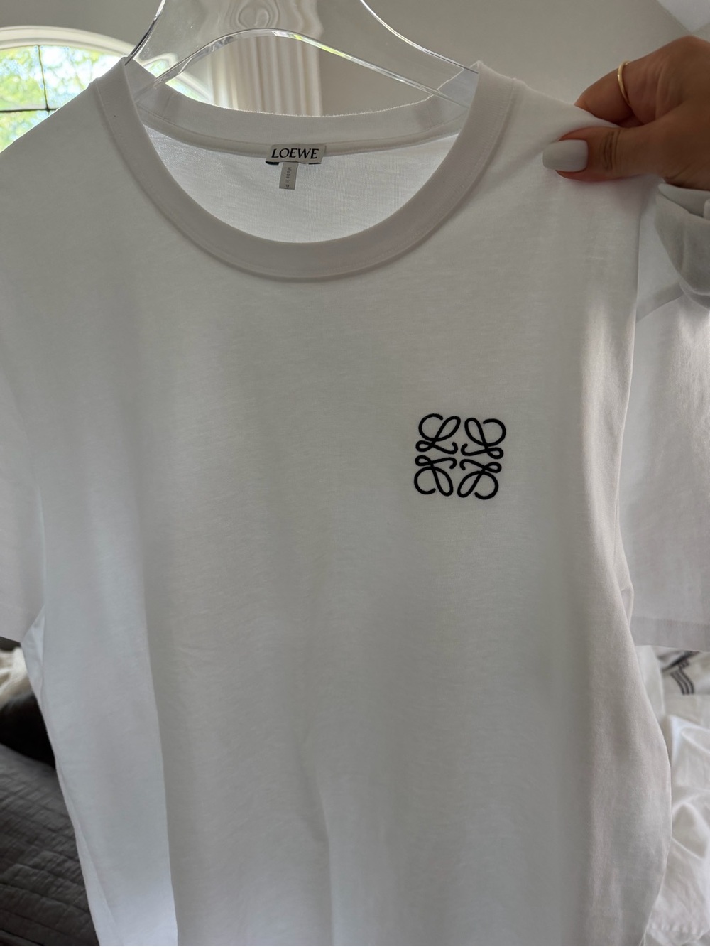 Loewe White Tee with Black Anagram men Tshirt XL
